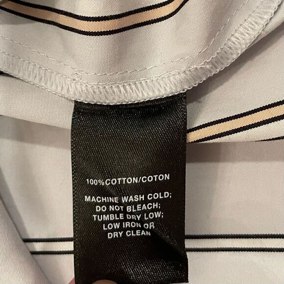 Lafayette 148 Blouse Tunic Stripe 100% Cotton Lagonlook - Picture 5 of 5